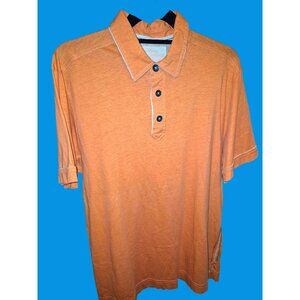 Tommy Bahama Mens Medium Orange Polo Shirt 100% Cotton Casual Wear